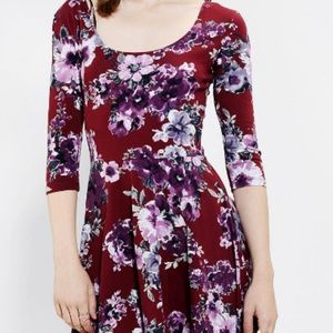 Sparkle & Fade 3/4 sleeve Knit Skater Dress